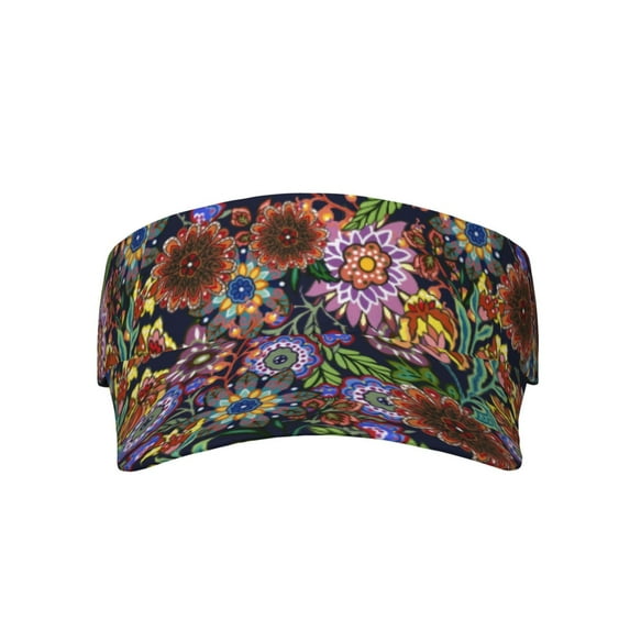 Disketp Vintage Floral Sun Visors For Women Men Unisex Tennis Golf Visor Hat Adjustable Summer Hats Sport Outdoor Visor Hat Uv Protection Cap