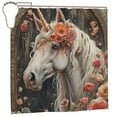 thumbnail image 1 of Disketp Vintage Floral White Horse Stall Fabric Shower Curtain Liner Waterproof - 72" x 72", Lightweight Stall Size Shower Curtain Machine Washable - 60x72, 1 of 5