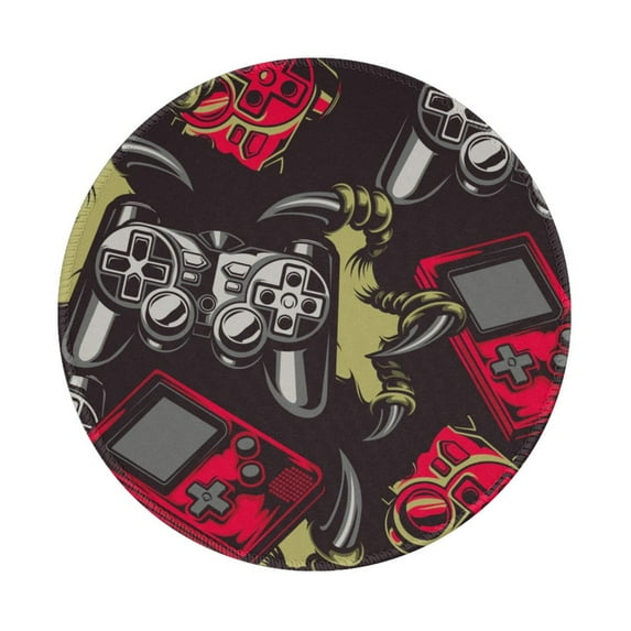 Disketp Vintage Gaming Small Mouse Pad 7.9x7.9 Inches,Washable Round Mousepad For Office Laptop Computer,Non-Slip Rubber Base Mouse Pads For Wireless Mouse
