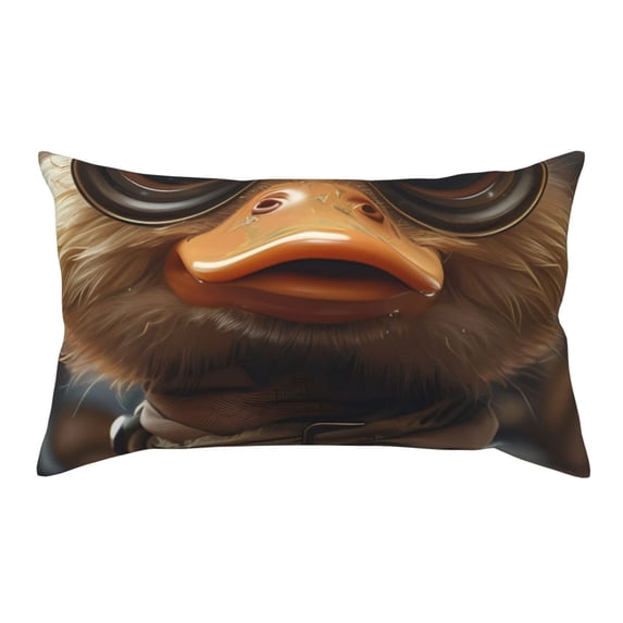 Disketp Vintage Gentleman Duck Pillowcase, Queen Size Pillow Cases for Bedroom,Office,Sofa, Pillow Cover with Envelope Closure - 20x36in
