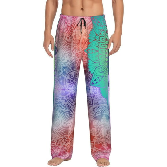 Disketp Vintage Mandala Men'S Pajama Pants - Ultra Soft Fleece Sleep And Lounge Pants (Size: S-Xxl)