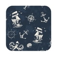 thumbnail image 1 of Disketp Vintage Marine Funny Coasters,4 Pcs Leather Coasters With Holder, Perfect Housewarming Hostess Gifts,Protect Furniture From Water Marks Scratch, 1 of 9