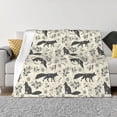 thumbnail image 1 of Disketp Vintage Moon Fox Flannel Blankets - Thick and Warm Blanket for Winter, Soft Fuzzy Plush King Blanket for All Seasons-40"x30", 1 of 6