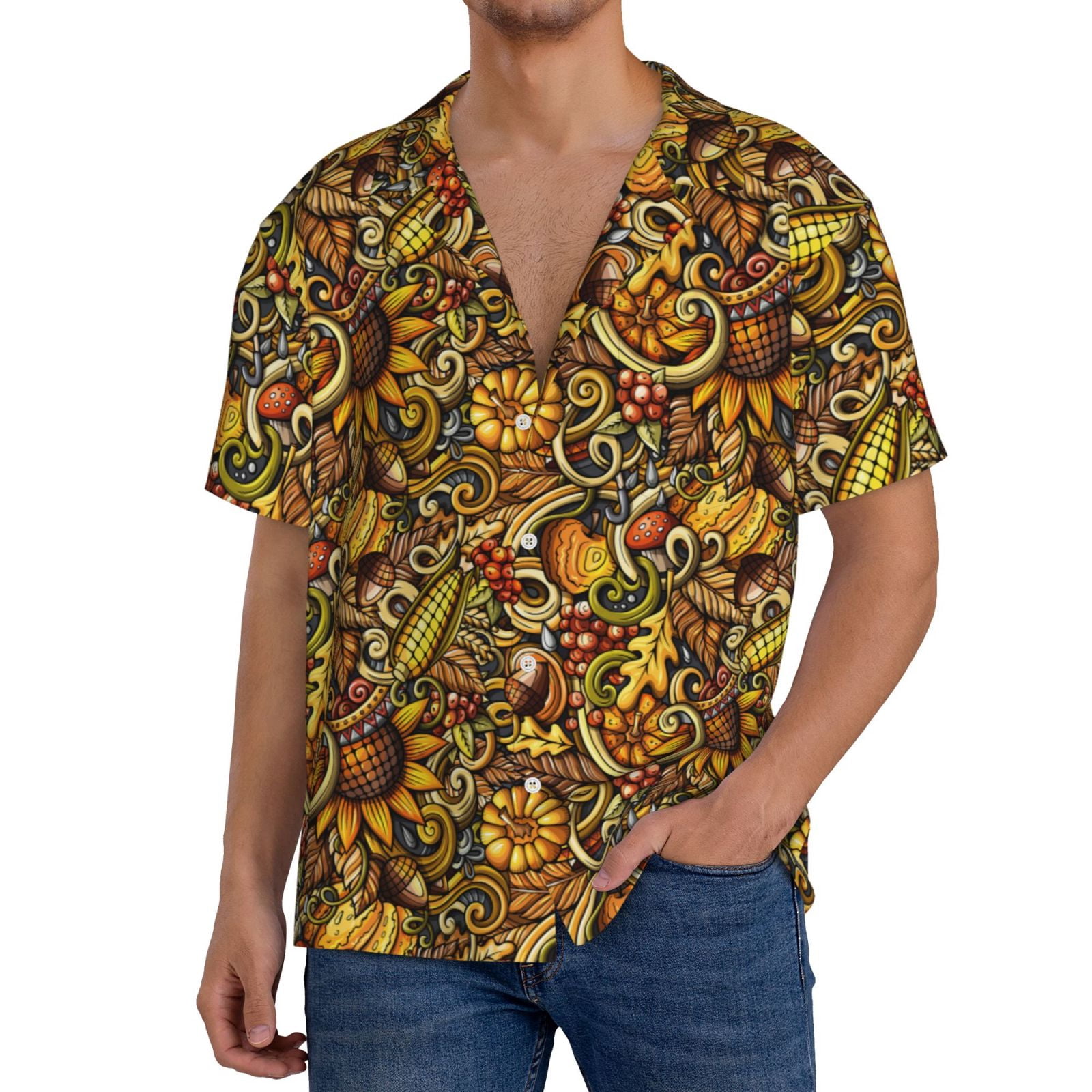 Chemise Hawaïenne (Hawaiian Shirt) Vintage Sunset Breeze - Taille L Homme - Occasion Très Bon état