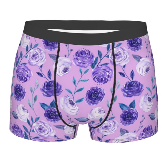 Disketp Violet Men'S Boxer Briefs,Soft And Breathable Cotton Underwear With Comfortflex Waistband