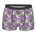 thumbnail image 1 of Disketp Violets Flowers Men's Boxer Briefs,Soft and Breathable Cotton Underwear with ComfortFlex Waistband, 1 of 7
