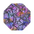 thumbnail image 1 of Disketp Watercolor Butterflies Funny Coasters,4 Pcs Leather Coasters With Holder, Perfect Housewarming Hostess Gifts,Protect Furniture From Water Marks Scratch And Damage, 1 of 9