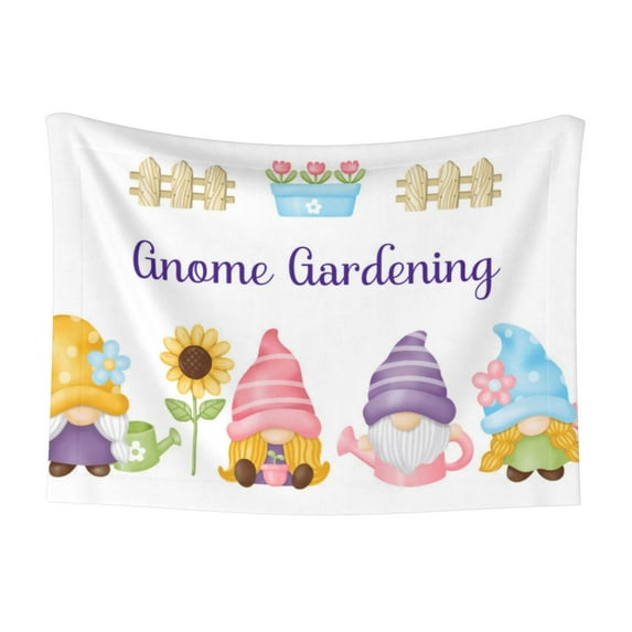 Disketp Watercolor Gnome Garden Dog Blanket/Bed Cover for Dogs and Cats,Puppy Essentials-Large