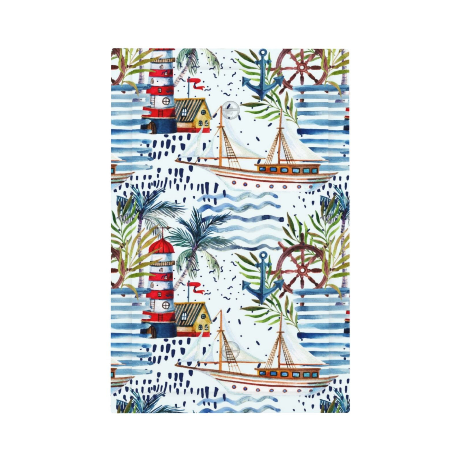 Disketp Watercolor Sailboat Decorative Light Switch or Outlet Wall
