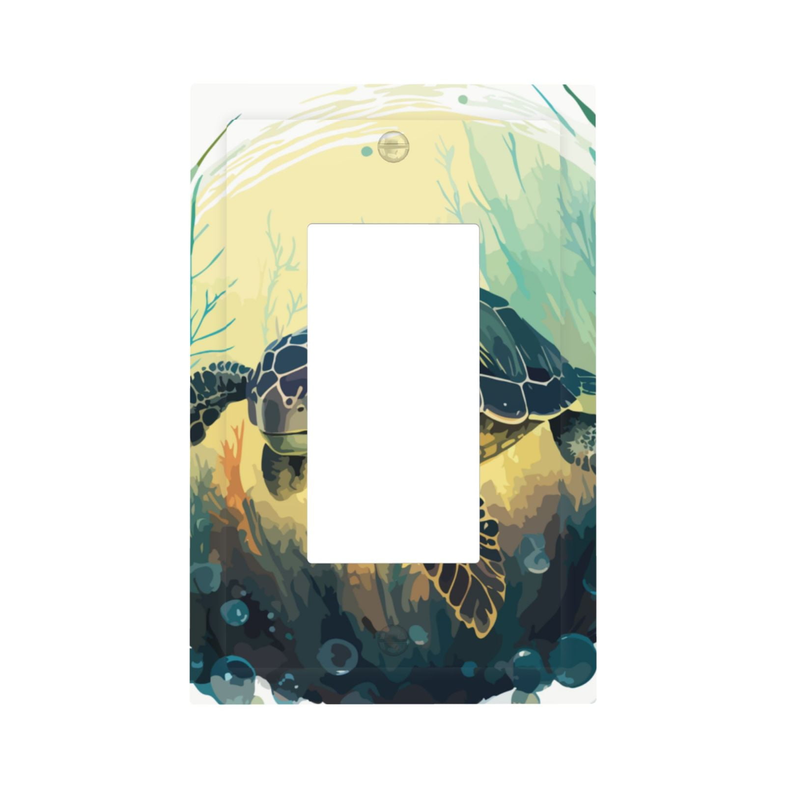 Disketp Watercolor Turtle3 Decorative Light Switch or Outlet Wall Plate