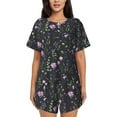 thumbnail image 1 of Disketp Watercolor Wildflower 1 for 2 Piece Shorts Sleepwear Women's Short-Sleeved Pajama Set Round Neck Pjs-X-Large, 1 of 6