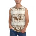 thumbnail image 1 of Disketp Western Desert Cowboys1 Sleeveless Tshirts For Men, Muscle Shirts For Men Dry Fit Tank Top-Small, 1 of 8