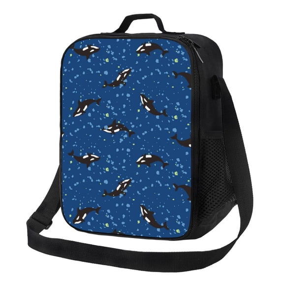 Disketp Whales Swim Insulated Lunch Bag Lunch Box - Lunch Bag for Men Adult Women
