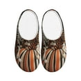 thumbnail image 1 of Disketp Whimsical Halloween Skeletons Women's Men's Slippers Plush Slip-On House Slipper for Winter Indoor Soft Cushion Non-slip Fluffy Slides Slippers-13, 1 of 7