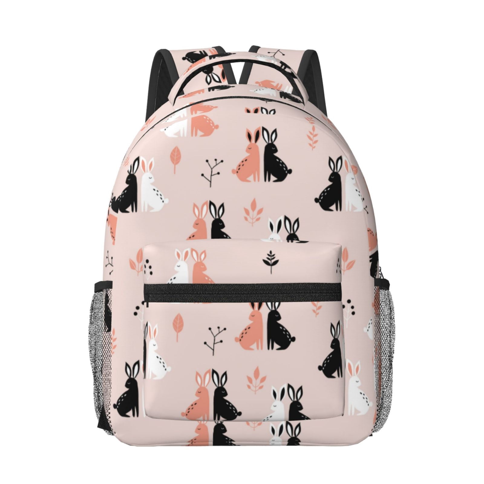 Disketp White And Black Rabbit Backpack - Comfortable Daypack with The ...