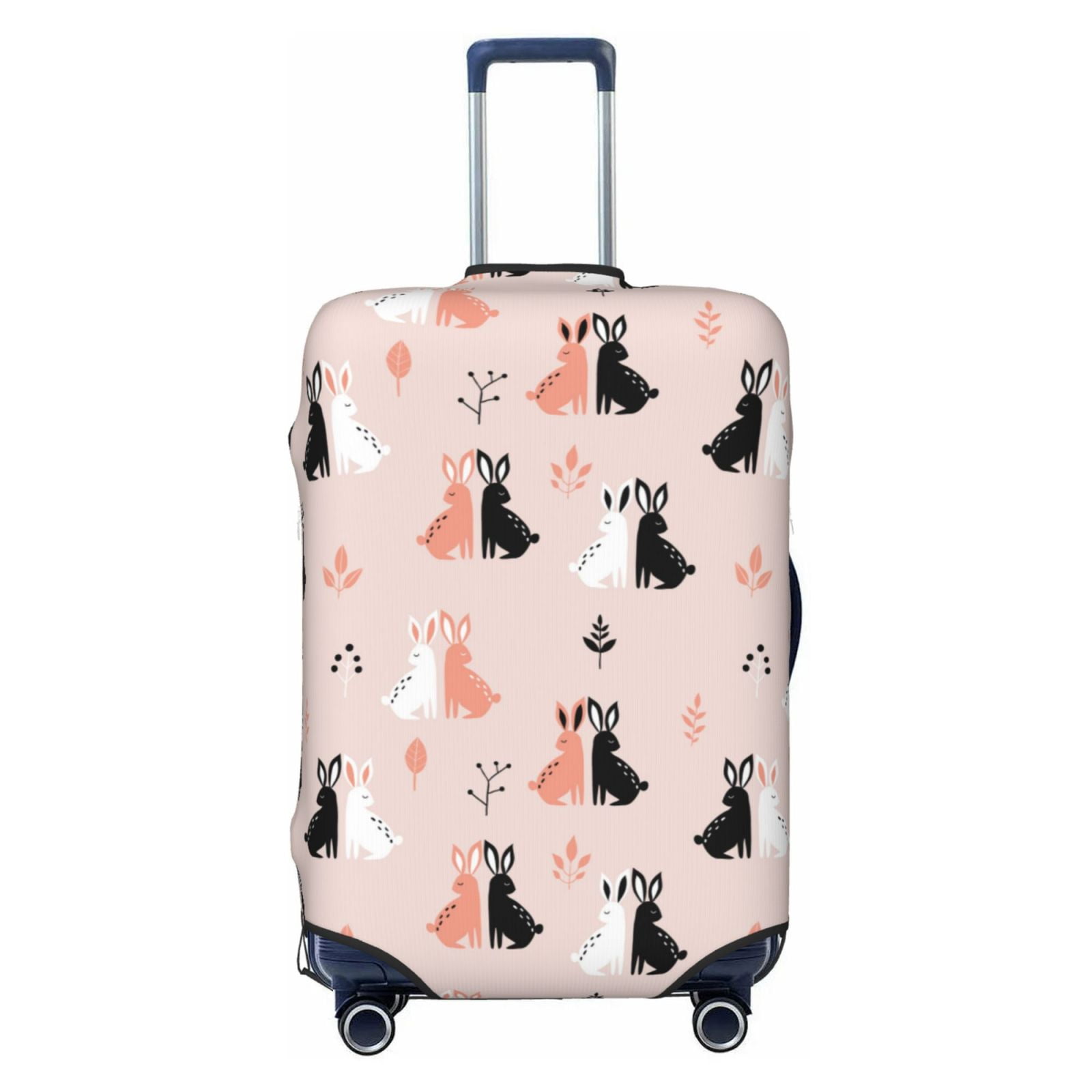 Disketp White And Black Rabbit Elastic Travel Luggage Cover Travel ...