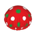 thumbnail image 1 of Disketp White And Green Polka Dot Shower Caps,Reusable Shower Cap For Women, Double Layer Waterproof Hair Cap, Large Size For All Hair Lengths,For Girls Spa Home Salon Use, 1 of 9
