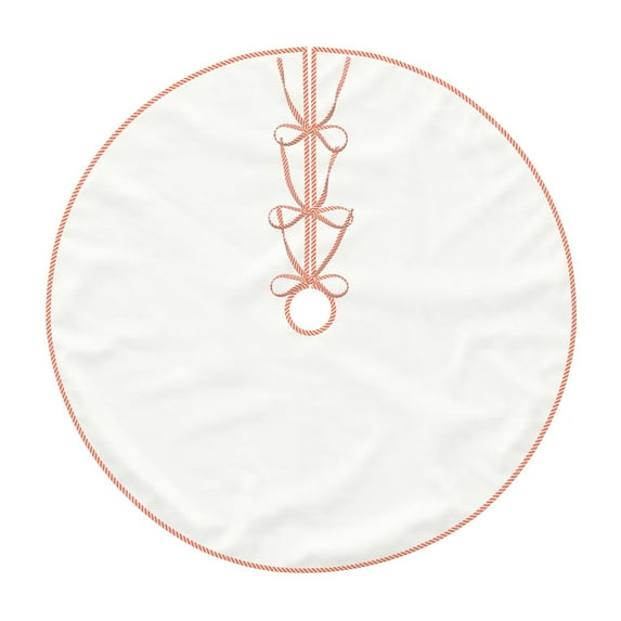 Disketp White Christmas Tree Skirt, Christmas Tree Decorations, Christmas Decor, Tree Mat Decoration(30-48IN)-30"