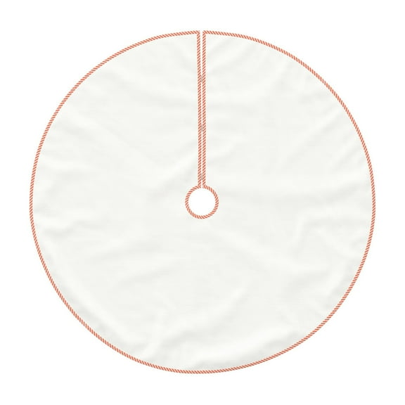 Disketp White Christmas Tree Skirt, Christmas Tree Decorations, Christmas Decor, Tree Mat Decoration(30-48IN)-30"