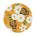 thumbnail image 1 of Disketp White Floral And Butterflies Small Mouse Pad 7.9x7.9 Inches,Washable Round Mousepad For Office Laptop Computer,Non-Slip Rubber Base Mouse Pads For Wireless Mouse, 1 of 1