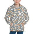 Disketp White Popcorn Youth Hoodie Sweatshirt for Boys Girls Kids