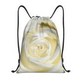 thumbnail image 1 of Disketp White Rose Drawstring Backpack Drawstring Gym Bags Draw String Bags for Sports, Gym, Travel, Swimming, Beach-Small, 1 of 6