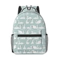 thumbnail image 1 of Disketp White Swan Backpack - Comfortable Daypack with The right laptop for you Spacious Main Compartment & other poket - {designName} print, 1 of 6
