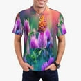thumbnail image 1 of Disketp Wild flowers of clover and butterfly for Men's Polo Shirts Short Sleeve Golf Shirt for Men Athletic Short Sleeve-Small, 1 of 6