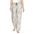 thumbnail image 1 of Disketp Wildflower Watercolor 4 Women's Comfy Pajama Pants Casual Drawstring Palazzo Lounge Wide Leg Pants-XX-Large, 1 of 6