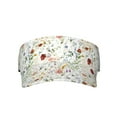 thumbnail image 1 of Disketp Wildflower Watercolor Sun Visors for Women Men Unisex Tennis Golf Visor Hat Adjustable Summer Hats Sport Outdoor Visor Hat UV Protection Cap, 1 of 6
