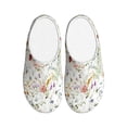 thumbnail image 1 of Disketp Wildflower Watercolor Women's Men's Slippers Plush Slip-On House Slipper for Winter Indoor Soft Cushion Non-slip Fluffy Slides Slippers-11, 1 of 7