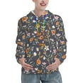 thumbnail image 1 of Disketp Wildflowers Womens Casual Hoodies Crew Neck Long Sleeve Sweatshirts Pullover Tops-Large, 1 of 7