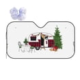 thumbnail image 1 of Disketp Windshield Sun Shade, Car Sun Shade For Front Window Vintage Buffalo Plaid Christmas Camper Sunshades Sun Visor Protector Blocks Uv Rays Foldable, 1 of 9