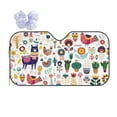thumbnail image 1 of Disketp Windshield Sun Shade, Car Sun Shade For Front Window Alpaca Flower Sunshades Sun Visor Protector Blocks Uv Rays Foldable, 1 of 9