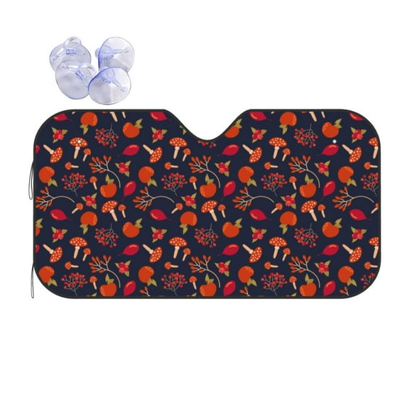 Disketp Windshield Sun Shade, Car Sun Shade For Front Window Autumnal Forest Sunshades Sun Visor Protector Blocks Uv Rays Foldable