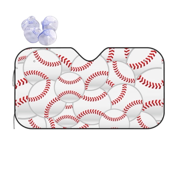 Disketp Windshield Sun Shade, Car Sun Shade For Front Window Baseballs Sunshades Sun Visor Protector Blocks Uv Rays Foldable