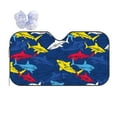 thumbnail image 1 of Disketp Windshield Sun Shade, Car Sun Shade For Front Window Cartoon Shark Sunshades Sun Visor Protector Blocks Uv Rays Foldable, 1 of 9