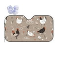 thumbnail image 1 of Disketp Windshield Sun Shade, Car Sun Shade For Front Window Chicken Sunshades Sun Visor Protector Blocks Uv Rays Foldable, 1 of 9