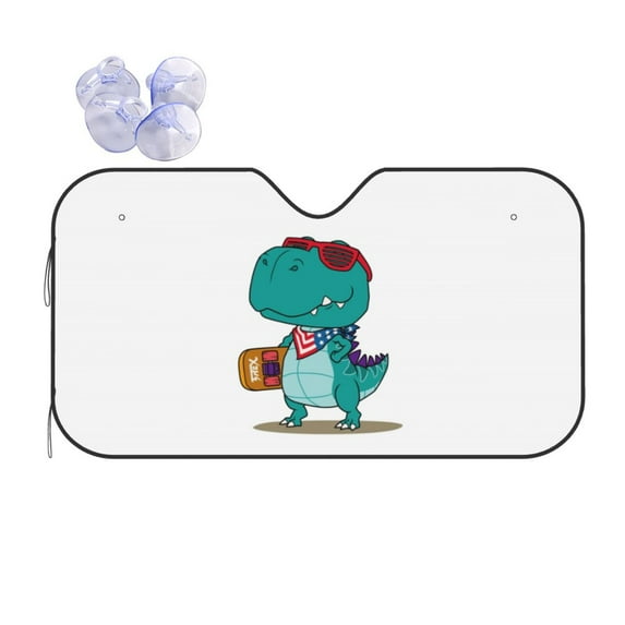 Disketp Windshield Sun Shade, Car Sun Shade For Front Window Cute Dinosaur Sunshades Sun Visor Protector Blocks Uv Rays Foldable