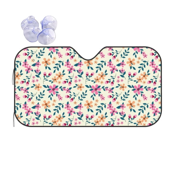 Disketp Windshield Sun Shade, Car Sun Shade For Front Window Cute Flower Sunshades Sun Visor Protector Blocks Uv Rays Foldable
