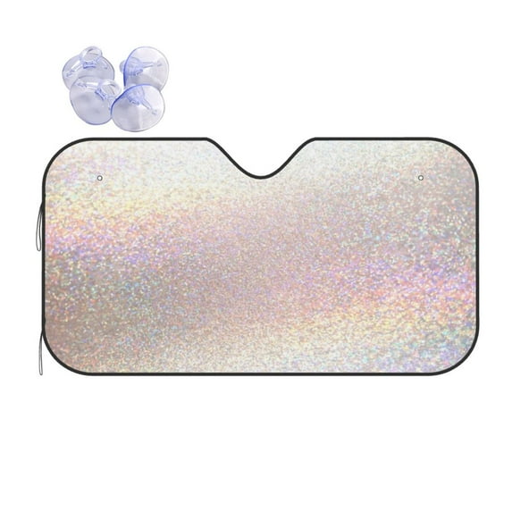 Disketp Windshield Sun Shade, Car Sun Shade For Front Window Glitter Light Pearl Sunshades Sun Visor Protector Blocks Uv Rays Foldable