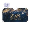 thumbnail image 1 of Disketp Windshield Sun Shade, Car Sun Shade For Front Window Happy New Year 2024 Sunshades Sun Visor Protector Blocks Uv Rays Foldable, 1 of 9