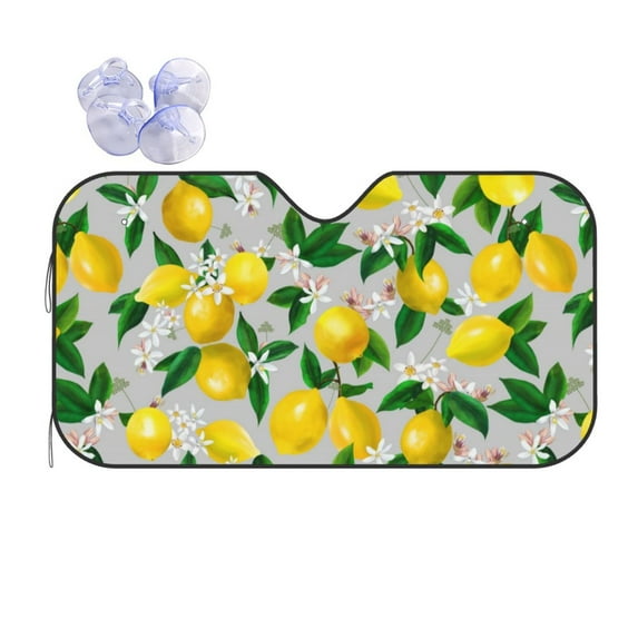 Disketp Windshield Sun Shade, Car Sun Shade For Front Window Lemon1 Sunshades Sun Visor Protector Blocks Uv Rays Foldable