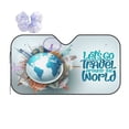 thumbnail image 1 of Disketp Windshield Sun Shade, Car Sun Shade For Front Window Let'S Go Travel Around The World Sunshades Sun Visor Protector Blocks Uv Rays Foldable, 1 of 9