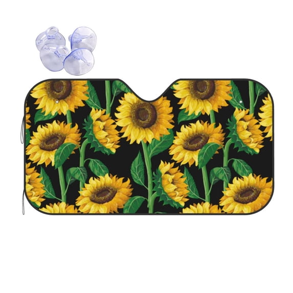 Disketp Windshield Sun Shade, Car Sun Shade For Front Window Sunflower Sunshades Sun Visor Protector Blocks Uv Rays Foldable