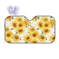thumbnail image 1 of Disketp Windshield Sun Shade, Car Sun Shade for Front Window Artistic Marble Pattern Sunflower Sunshades Sun Visor Protector Blocks UV Rays Foldable, 1 of 5
