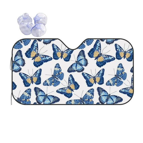 Disketp Windshield Sun Shade, Car Sun Shade for Front Window Beautiful Butterflies Sunshades Sun Visor Protector Blocks UV Rays Foldable