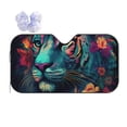 thumbnail image 1 of Disketp Windshield Sun Shade, Car Sun Shade for Front Window Colorful Flower Tiger Sunshades Sun Visor Protector Blocks UV Rays Foldable, 1 of 5