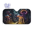 thumbnail image 1 of Disketp Windshield Sun Shade, Car Sun Shade for Front Window Purple Glowing Mushroom Sunshades Sun Visor Protector Blocks UV Rays Foldable, 1 of 5