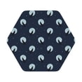 thumbnail image 1 of Disketp Wolf And Moon Funny Coasters,6 Pcs Leather Coasters with Holder, Perfect Housewarming Hostess Gifts,Protect Furniture from Water Marks Scratch and Damage,Hexagon, 1 of 7
